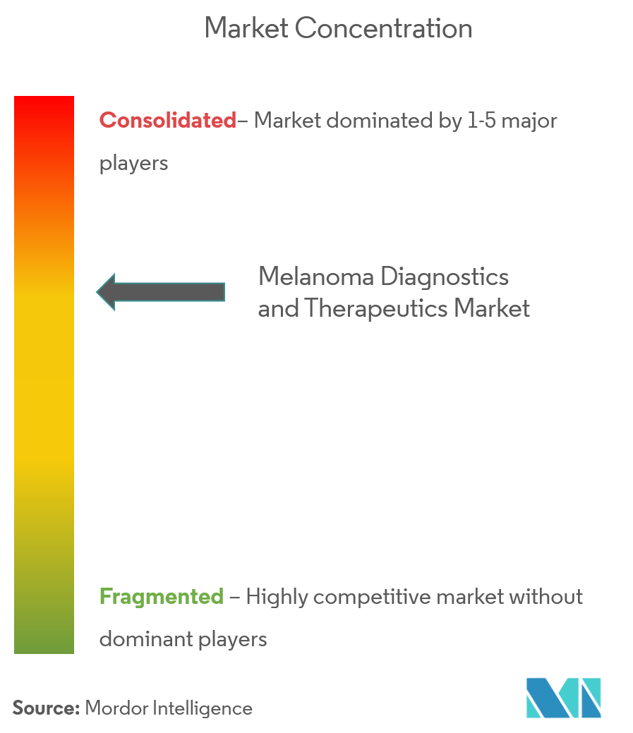 Marktkonzentration für Melanomdiagnostik und -therapeutika